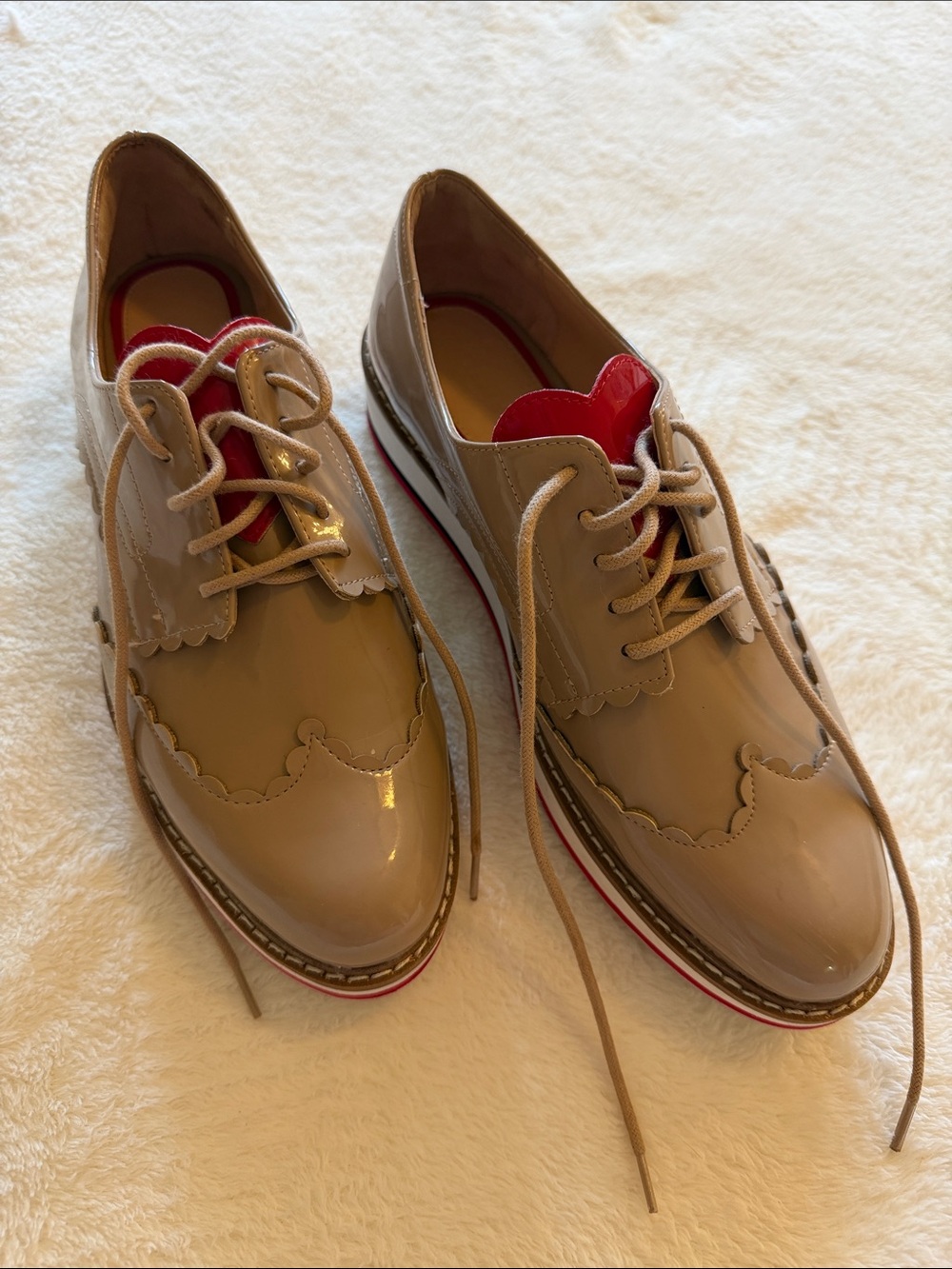 Zara shoes with Tan Ribbed Soles